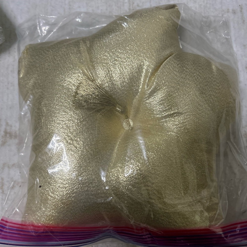Gold Decorative Tufted Accent Pillow - Home